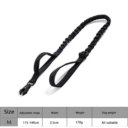 Adjustable Tactical Dog Collar with Traction Rope – Military Training Collar for Medium & Large Dogs