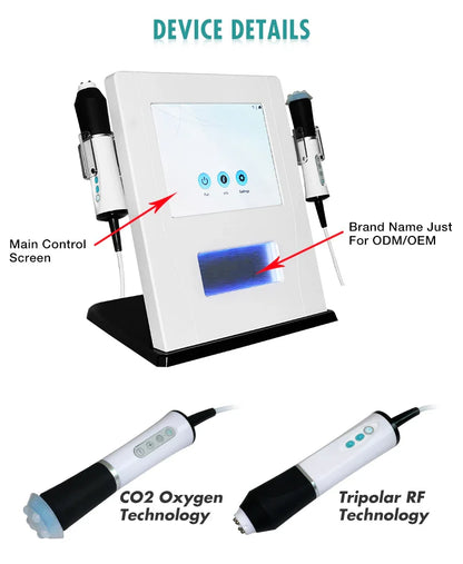 2025 Latest 3 in 1 CO2 Nano-Bubbles Technology Oxy Facial Machine, Face Lifting, Skin Rejuvenation, and Tightening for Spa and Salon Use
