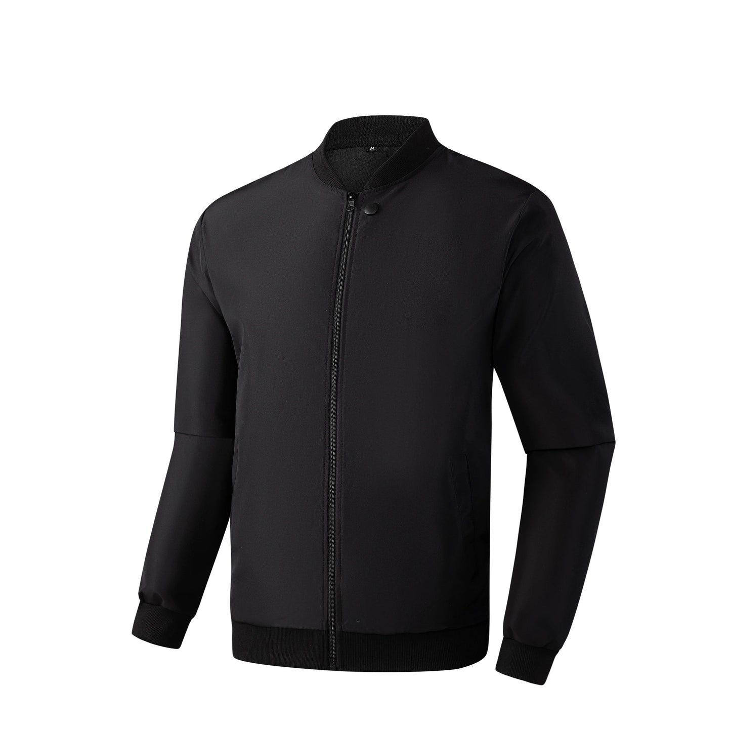 2024 Men's Spring Autumn Jacket – Short Loose Baseball Collar, Solid Color, Business Casual Thin Coat