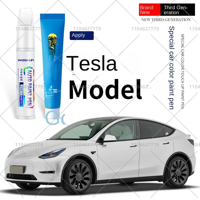 Tesla Paint Repair Pen for 2012-2025 Model 3 Y X S — Car Touch Up Pen Black White Wheel Scratch Repair Agent