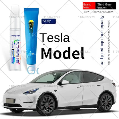 Tesla Paint Repair Pen for 2012-2025 Model 3 Y X S — Car Touch Up Pen Black White Wheel Scratch Repair Agent