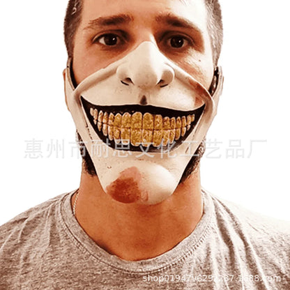 The Black Phone Horror Half Face Mask – Scary Halloween Masquerade Cosplay Accessory