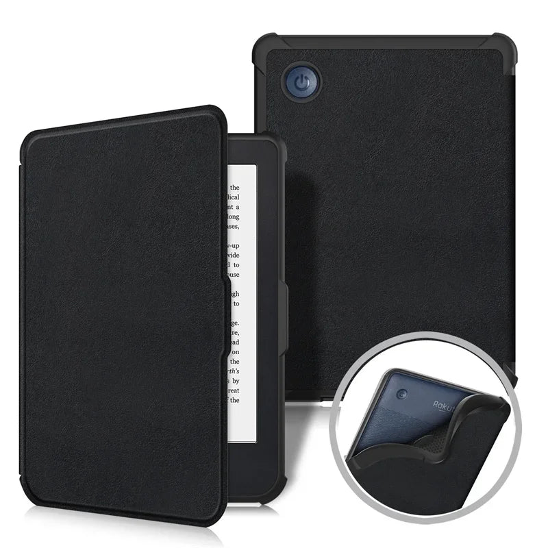 Kobo Clara BW/Clara Colour 2024 Case - 6 Inch Auto Wake Sleep PU Leather Cover, Soft Magnetic Ereader Hoesje N365 N367 Funda