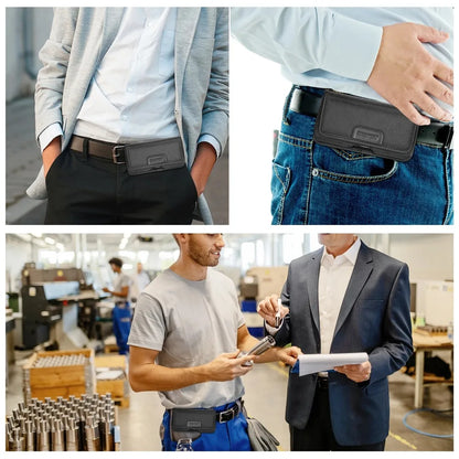 4.7-6.8 Inch Nylon Phone Pouch – Multifunction Cell Phone Belt Clip Holster Waist Bag for iPhone, Samsung & Smartphones