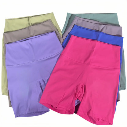 Women’s High Waisted Yoga Shorts with Pockets – 4-Point Fitness Running Cycling Breathable Sports Leggings