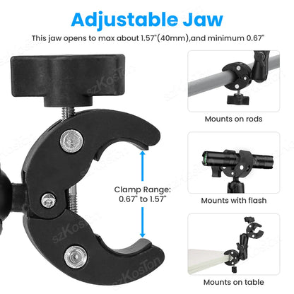 Selfie Stick Monopod Handlebar Mount – Compatible with Insta360 X4/X3/X2, GoPro 8-13 & DJI for Bicycle & Motorcycle