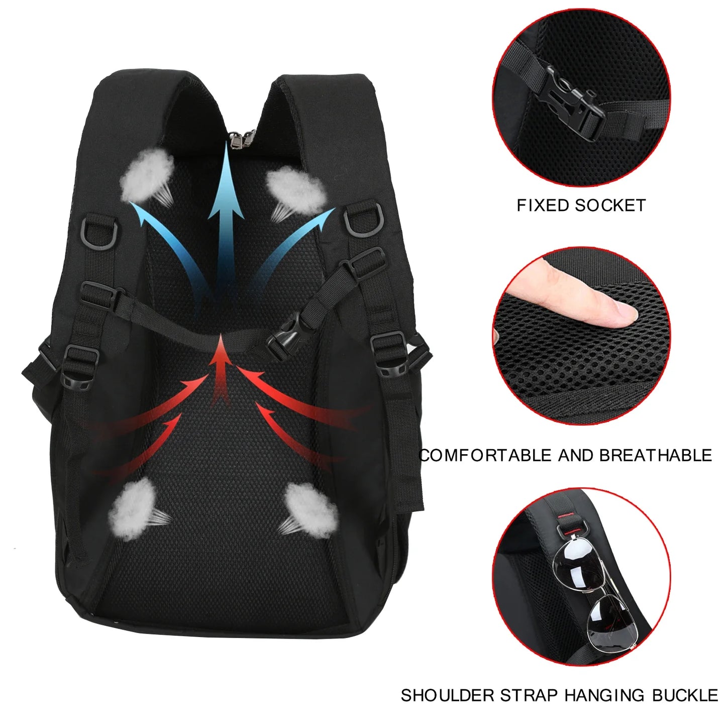 17-Inch Travel Laptop Backpack with USB - Waterproof Durable Business and University Backpack for Men and Women