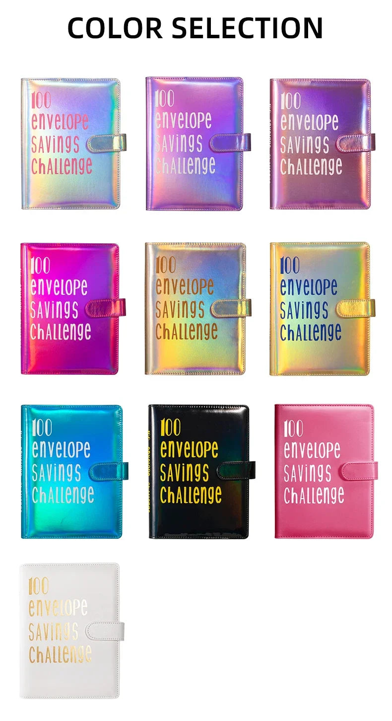 100 Envelope Challenge Binder – Savings Challenge Loose-Leaf Budget Binder with Cash Envelopes, Money Organizer System