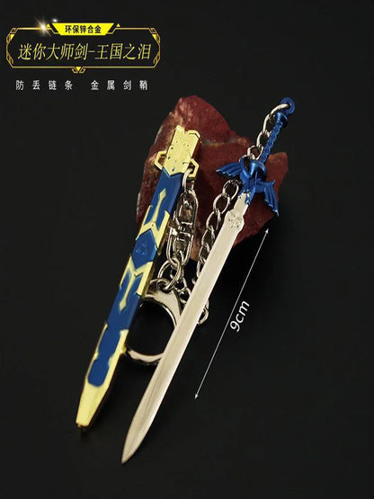 Zelda Link Master Sword Keychain – Openable Alloy Cosplay Key Holder for Kids & Fans