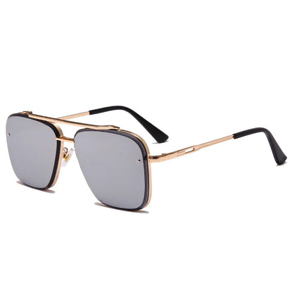 Classic Square Sunglasses — Vintage Metal UV400 Shades for Men & Women, Fashion Brand Design