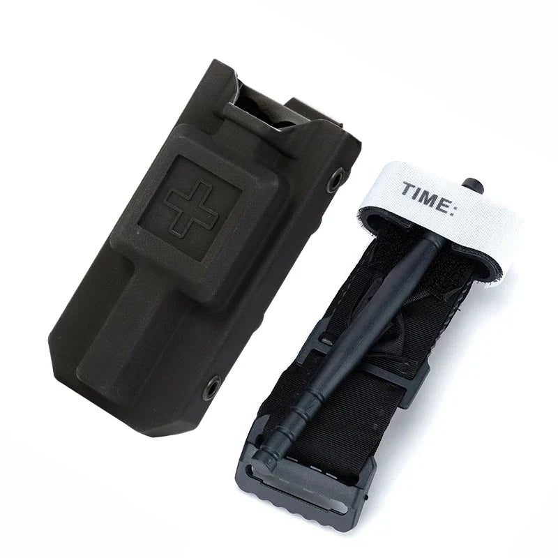 MOLLE Tourniquet Storage Pouch - Outdoor Emergency Medical Kit Bag for Hiking & Camping