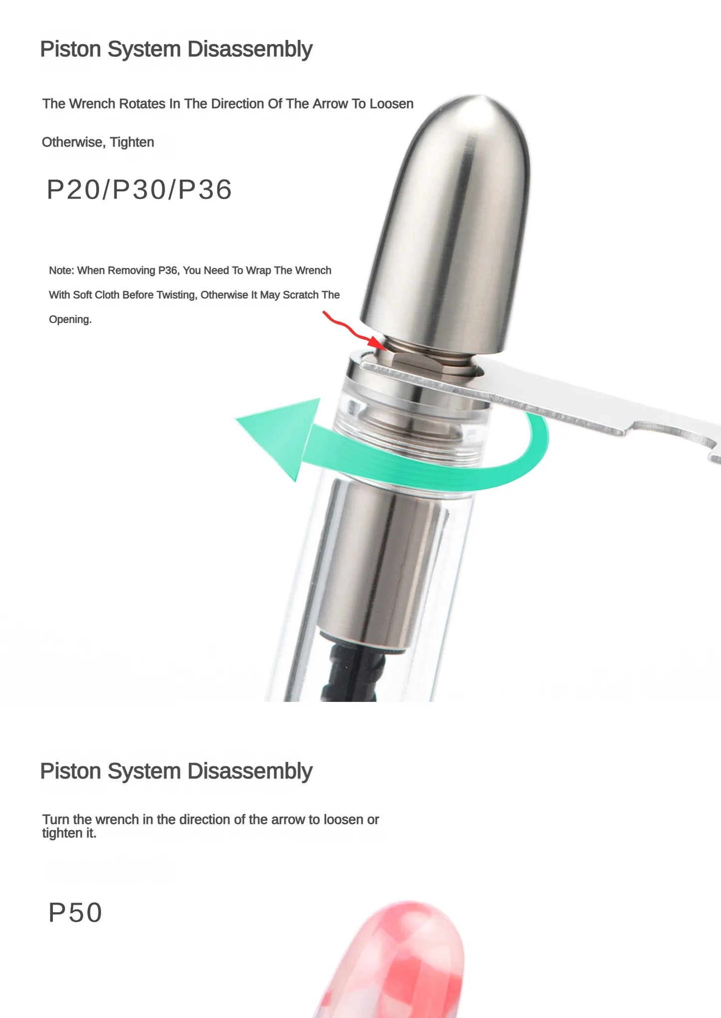 Multifunction Pen Removal Tool Wrench – For Asvine P20/P30/P36/P50/V169 Piston & Vacuum Fountain Pens, School & Office Stationery