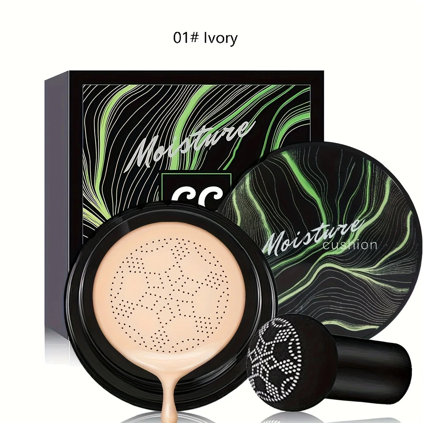 Mushroom Head Air Cushion CC Cream – Moisturizing, Waterproof Foundation & Concealer for Long-Lasting Nude Makeup