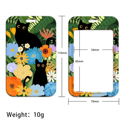 Cartoon Cat Lanyard Keychain – Multifunctional ID Card Badge Holder, Camera USB, Phone Neck Strap Accessories