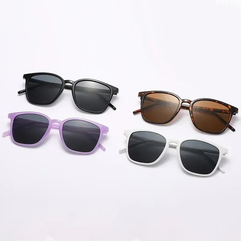 2025 Fashion Square Sunglasses — Retro Designer Cat Eye Shades for Women, Vintage Black UV Protection