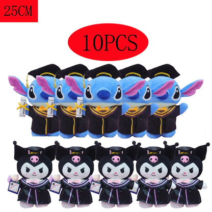 Anime Plush 25cm – Cinnamoroll, My Melody, Kuromi & Hello Kitty Kawaii Soft Stuffed Graduation Doll Gift
