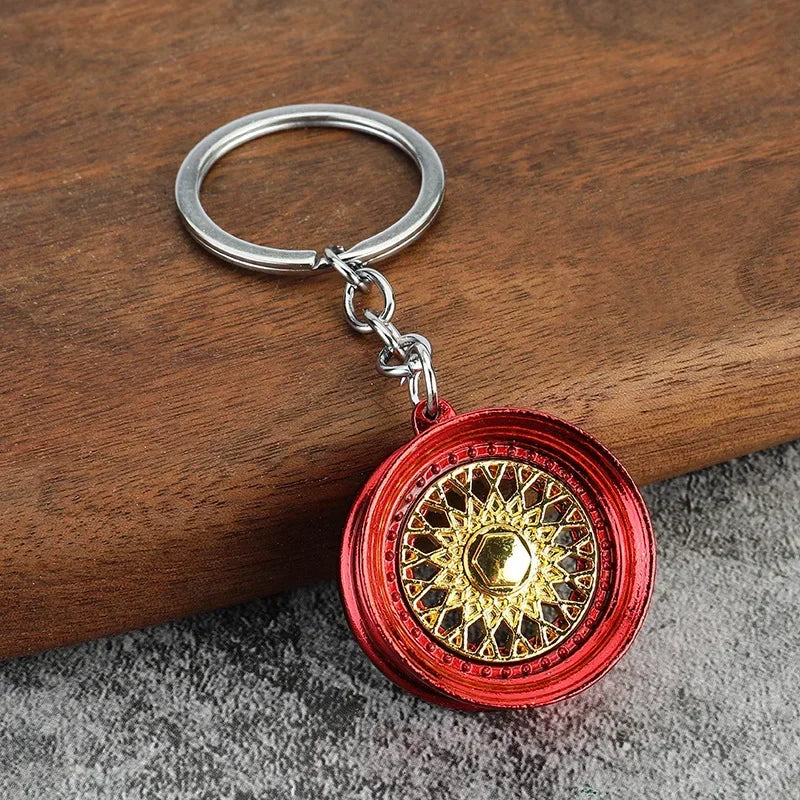 Creative Gear Head Keychain – Speed Gearbox & Turbo Hub Brake Disc Pendant for Car Keys, Shock Absorber Keyring