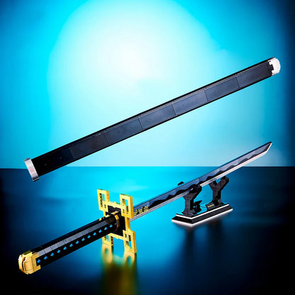 Anime Samurai Sword Building Blocks Set – Demon Slayer-Inspired Weapon Model, Action Figure Display with Base, Kids Toy & Birthday Gift Home Decor