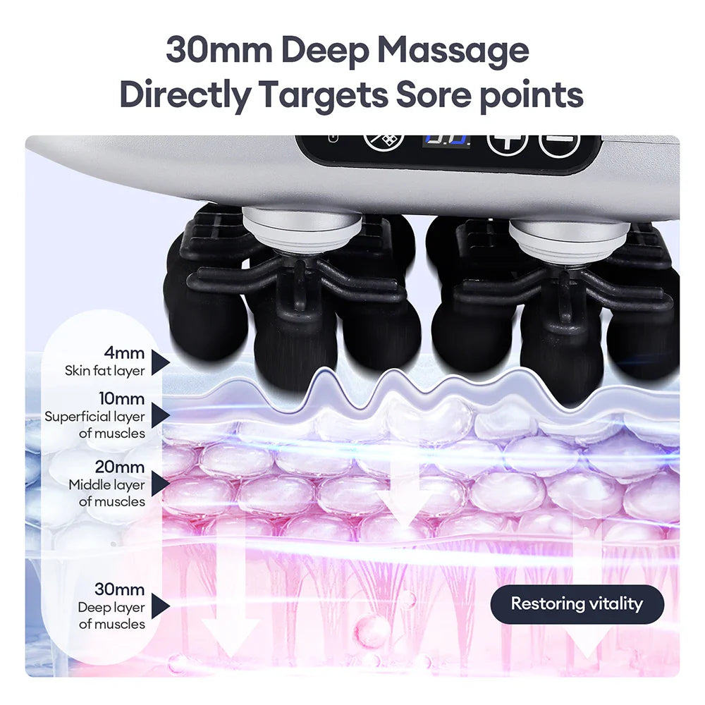 48-Head Body Massage Gun — High-Frequency Vibration Fascia Massager for Neck, Back, Waist, Thigh & Shoulder Muscle Relief