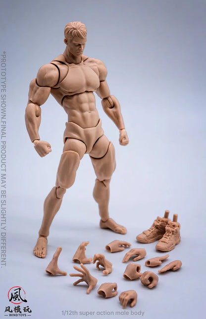 1/12 Scale Male Soldier Action Figure — 16cm Flexible Joint Articulated Toy Doll Model White Yellow Black