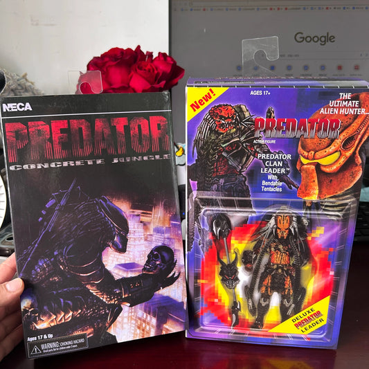 NECA Predator Clan Leader Action Figure — Deluxe Concrete Jungle Alien Warrior Model Toy & Desk Decor Gift