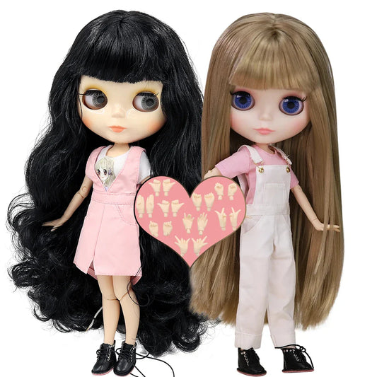 ICY DBS Blythe Doll 1/6 BJD Jointed Body — 30cm White Skin Anime Doll with Shiny & Matte Face, Special Price Gift Toy