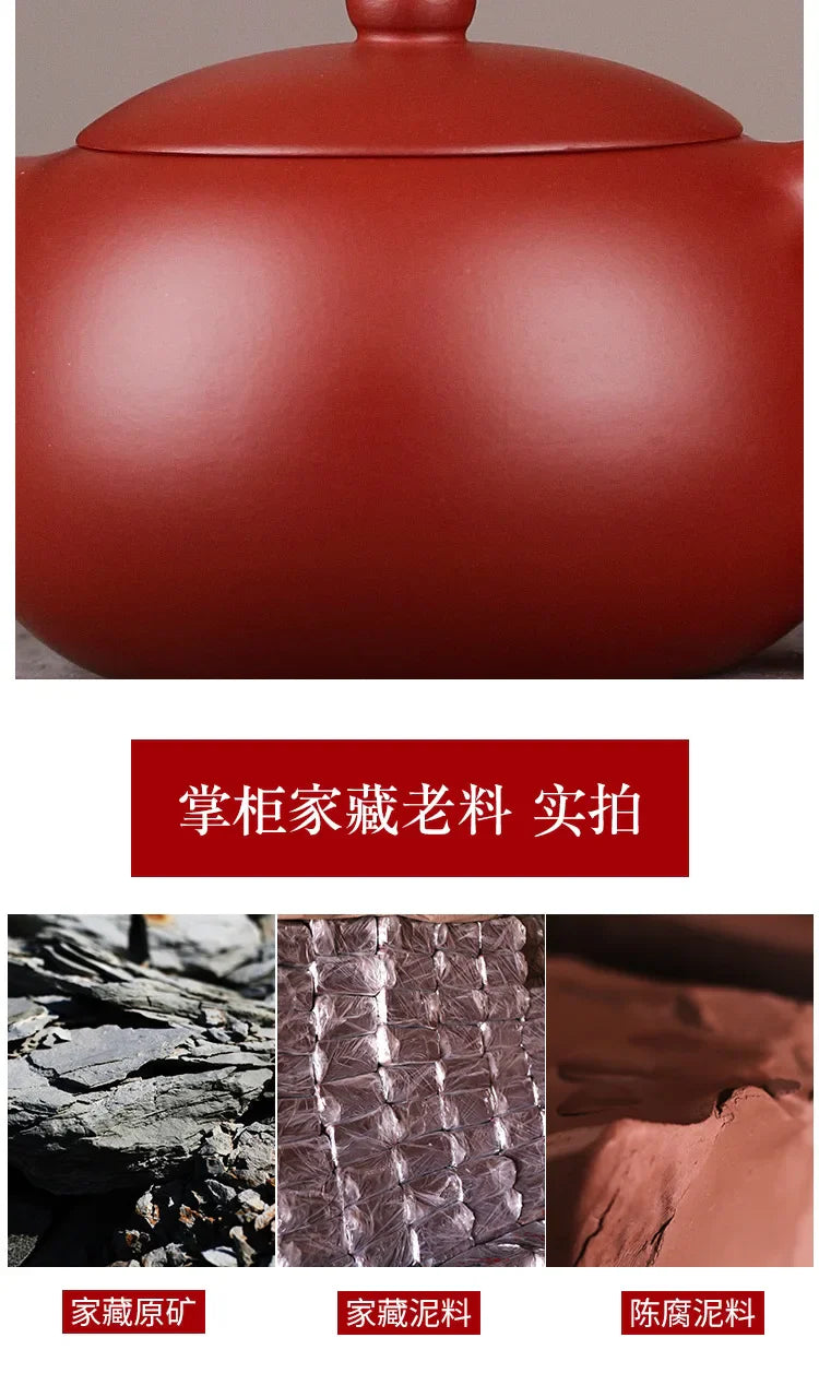Yixing Handmade Purple Clay Teapot – Xishi Pot with Tea Filter, Customized Teaware Set, Puer Drinkware Gift