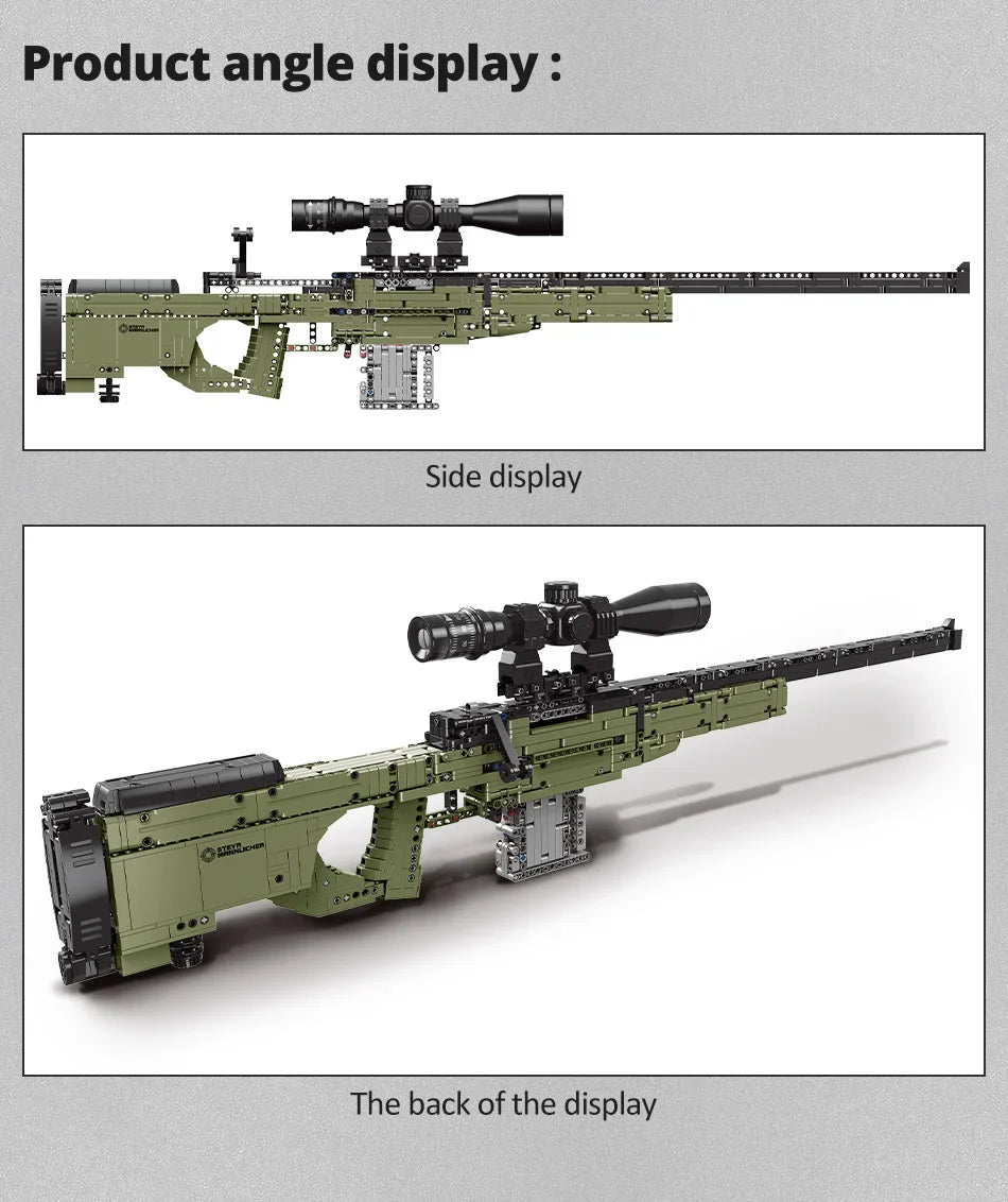 ZKZC WW2 Military Weapon Building Block Set – Shotgun, Sniper & Assault Rifle Toy for Kids Gifts