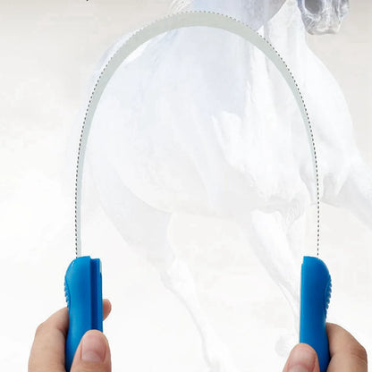 Horse Grooming Curry Comb - Non Slip Equestrian Brush & Sweat Scraper For Horses, Cattle and Dogs