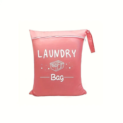 Waterproof Travel Laundry Bag – Large Capacity Portable Handheld Wash Bag, Zipper Oxford Cloth Storage for Clothing & Exercise Gear
