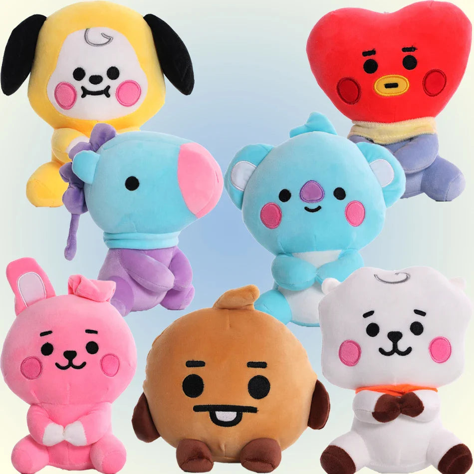 BTed Plush Toys Keychain – Kawaii Mini Anime Pendant 12-22cm Soft Stuffed Animal Doll Gift for Kids