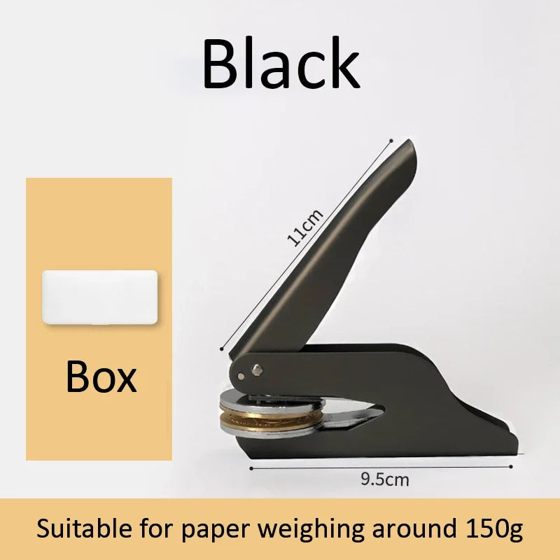 Custom Logo Embossing Stamp Machine – Personalized Emblem Seal for Wedding, Library, Book & Paper Stamps