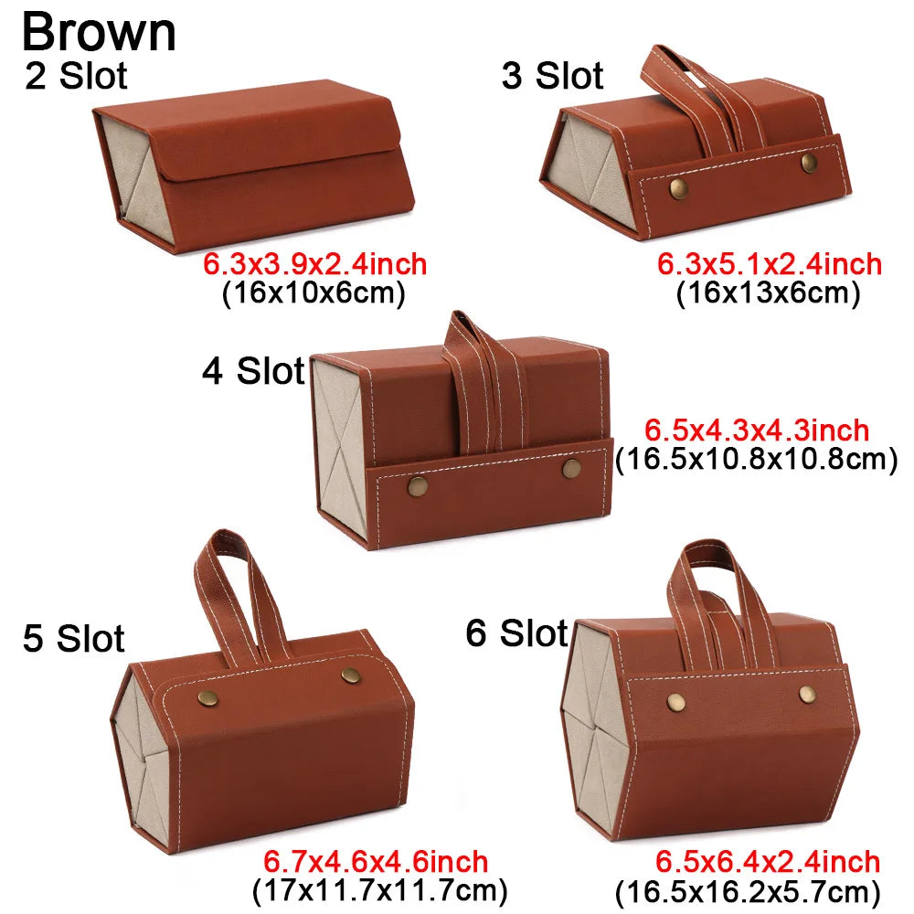 Multi-Slot Portable Glasses Organizer – 2 to 6 Slot Eyeglasses & Sunglasses Travel Storage Case