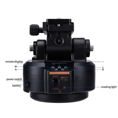 ZIFON YT2000 Remote Motorized PTZ - AI Face Recognition, 360° Horizontal Rotation for Camera, Smartphone & Action Camera Live Stream