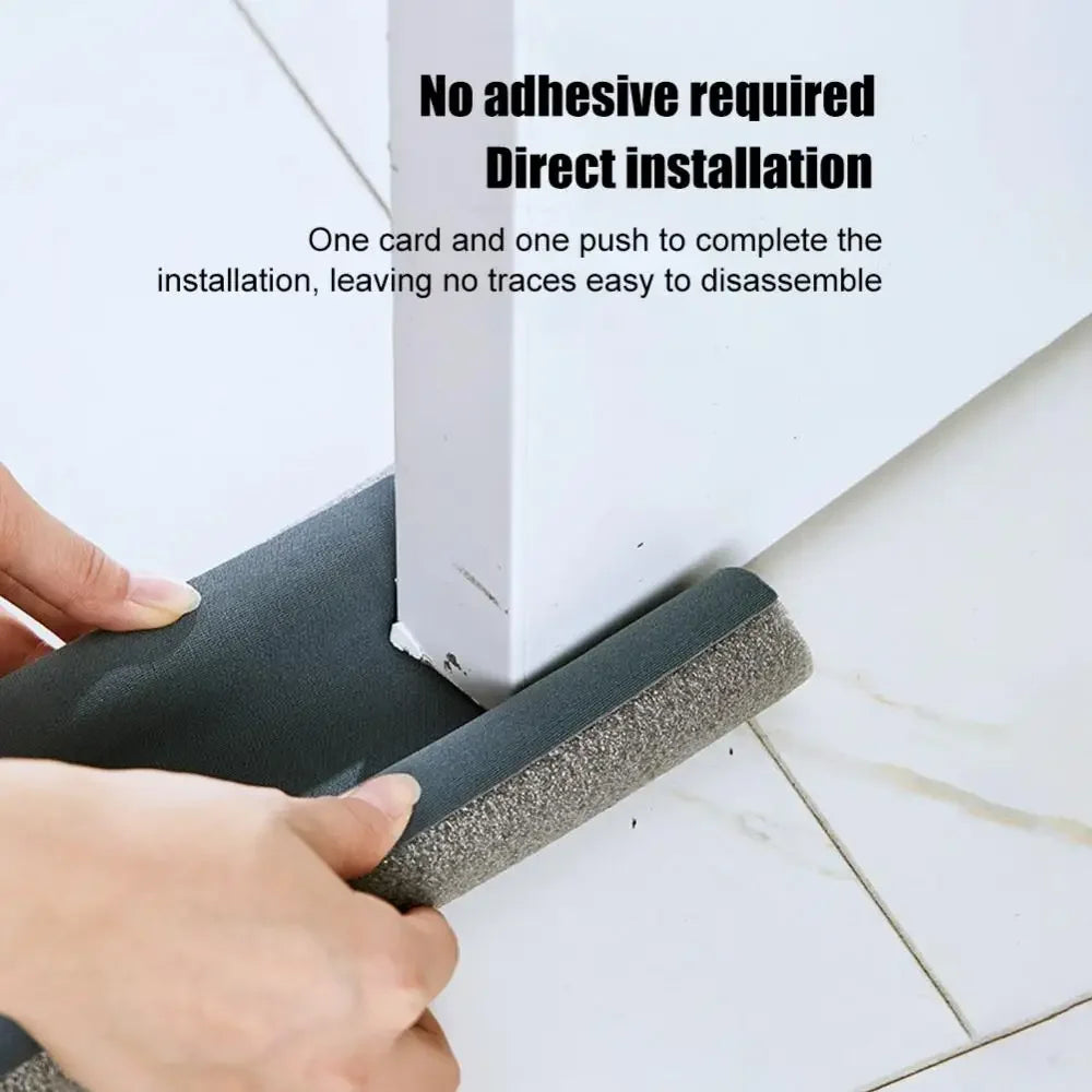 Windproof Seal Strip Draught Excluder - Double Protector Door Bottom Guard for Dust-Proof, Soundproofing - Doorstop Blocker