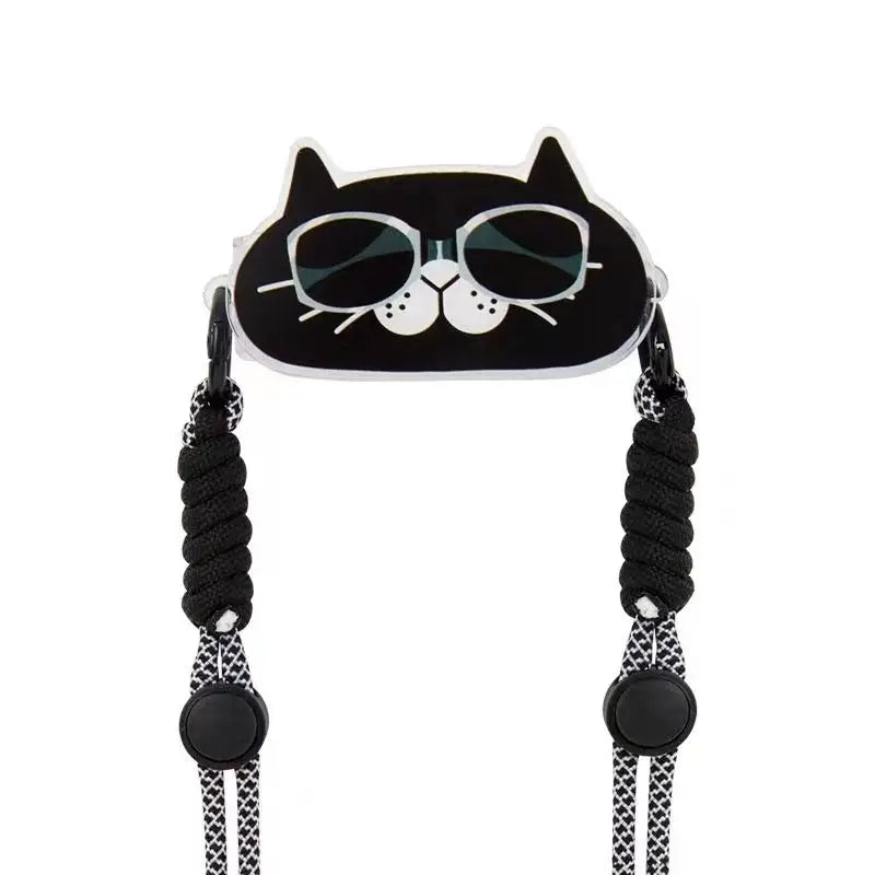 Cute Cartoon Cat & Dog Phone Lanyard – Adjustable Crossbody Shoulder Strap, Back Clip Hanging for Universal Mobile Phones