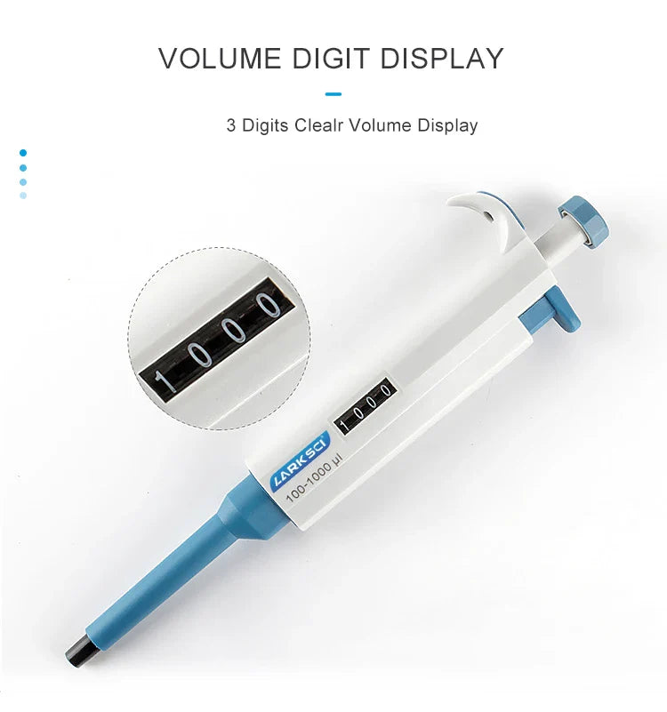 Adjustable Digital Micropipette – Single Channel Laboratory Pipette with Tips for Precision Liquid Handling