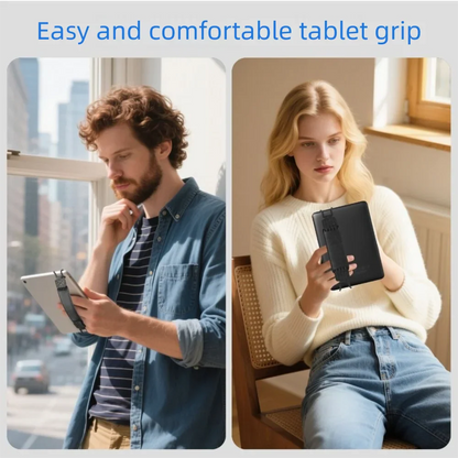 Leather Tablet Hand Strap — Elastic Anti-Drop E-Reader Holder for Kindle, iPad, Kobo, Sony, Pocketbook, Lenovo