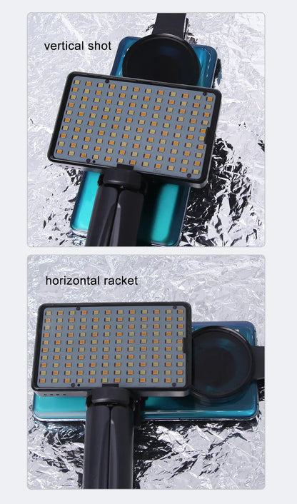 120 LED Tattoo Fill Light with 52mm CPL — Circular Polarizing Filter for Cellphone Lens, Compatible with Any Phone