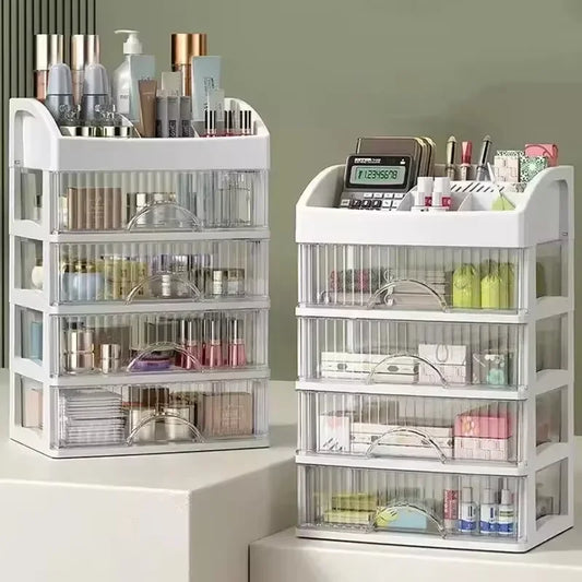 Hot Drawer Makeup Organizer – Large Capacity Plastic Storage Box, Lipstick Holder & Office Supplies Organizer