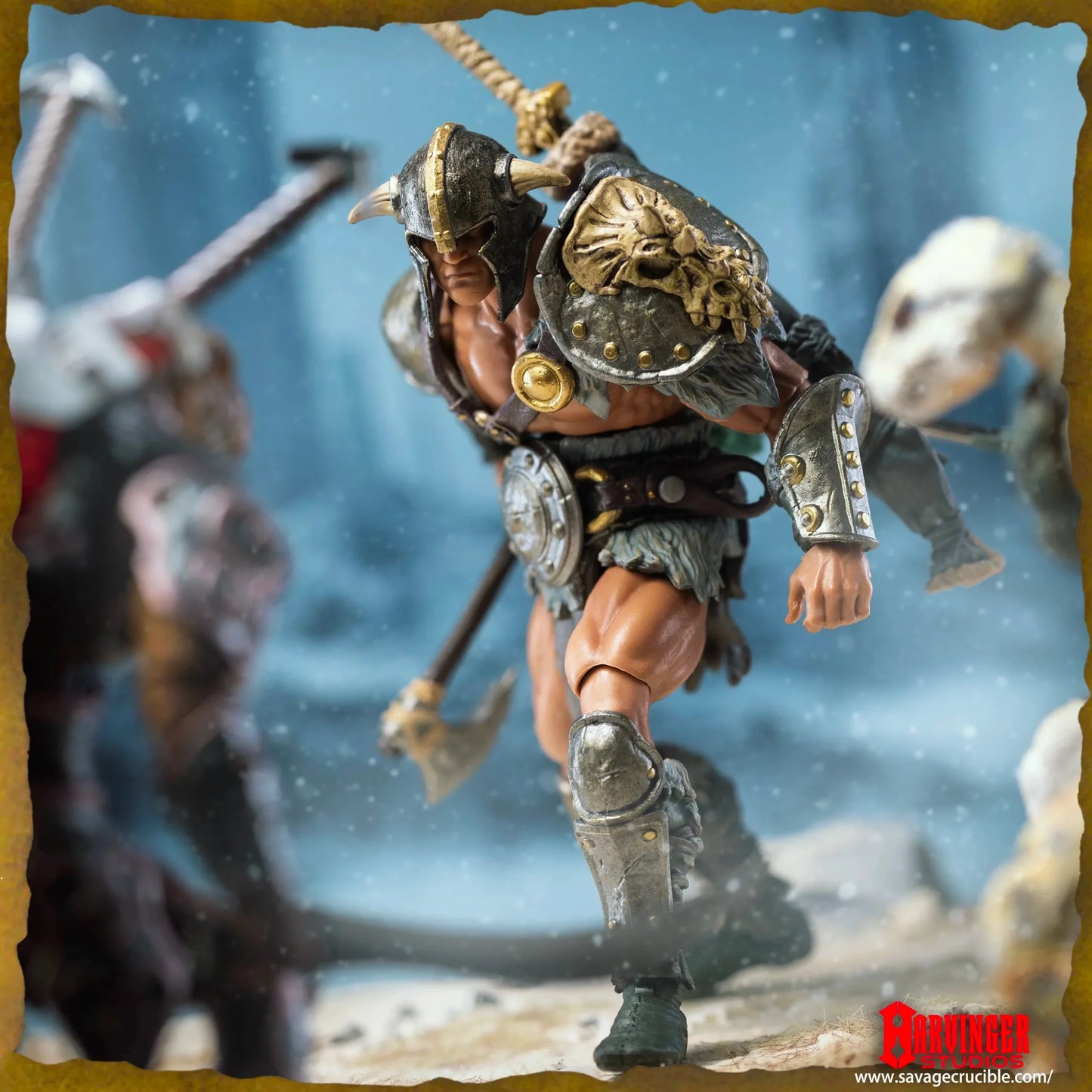 1/12 7-Inch Savage Crucible Action Figure — Harbinger Studios Wave 2 Jaeger Nashom Krieger Whoman Barbarian Anime Collectible Gift