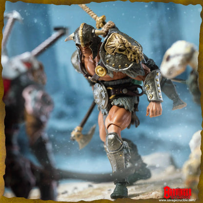 1/12 7-Inch Savage Crucible Action Figure — Harbinger Studios Wave 2 Jaeger Nashom Krieger Whoman Barbarian Anime Collectible Gift