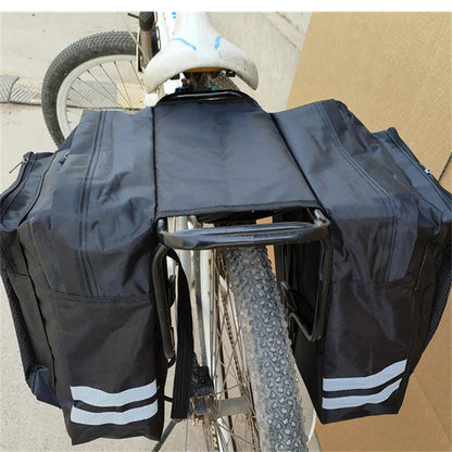 2-in-1 Cycling Double-Side Rear Rack – Camo Trunk Bag & Bike Pannier for Mountain & Road Bikes
