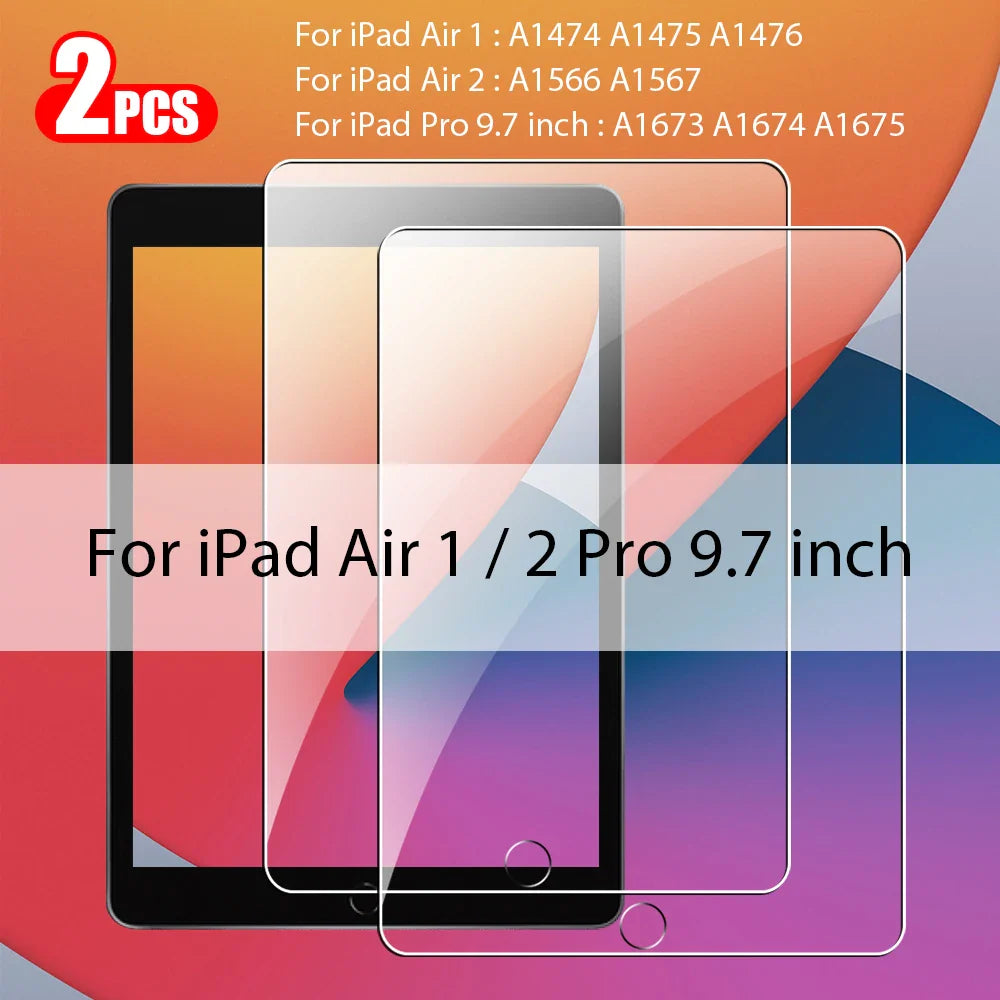2Pcs Tempered Glass Screen Protector for iPad Pro, Air, Mini & 10th Gen – Compatible with iPad M4, M3, M2, A16 Accessories