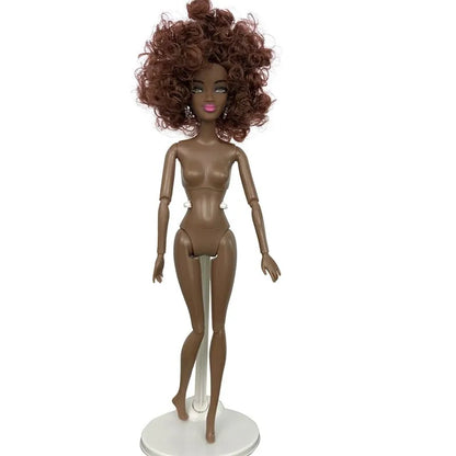 Adollya 32cm 1/6 African Doll — 10-Joint Movable Black American BJD Doll with Makeup, Toy for Girls & Kids Gifts