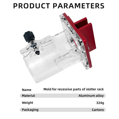 Slotting Guide Base for 65mm Trimming Machine – 2-in-1 Furniture Concealed Connector & Buckle Fastener (Wood Milling Base)