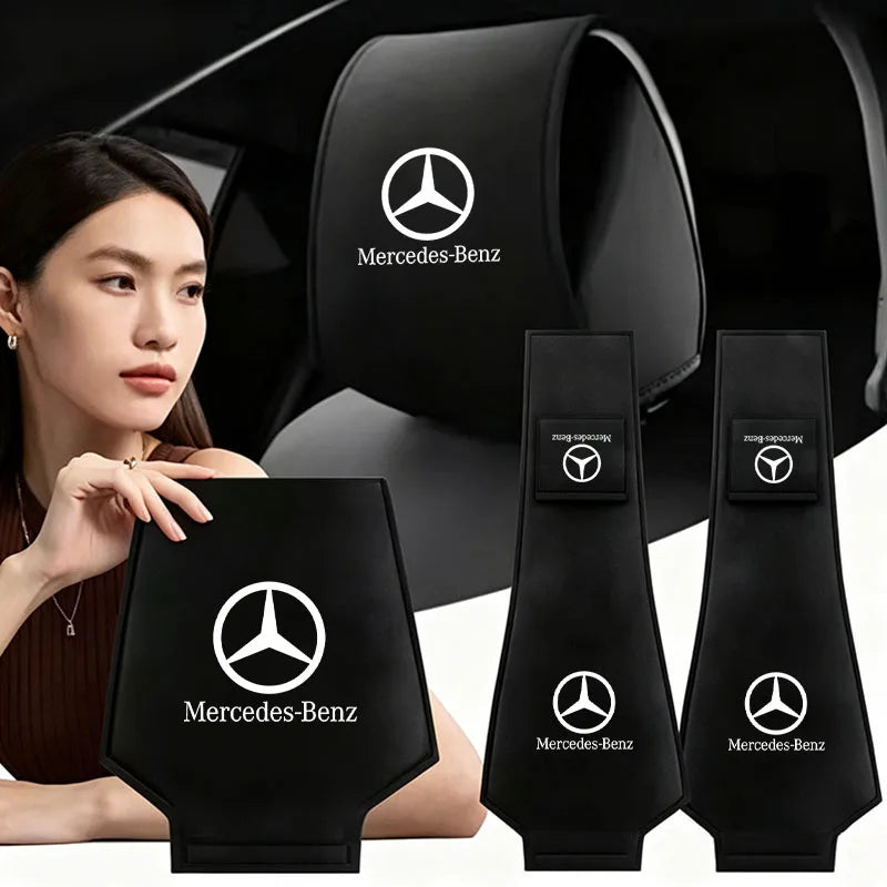 Mercedes-Benz Car Headrest Cover - Anti-Dirt Seat Pillow Protector for W203–W222 Models