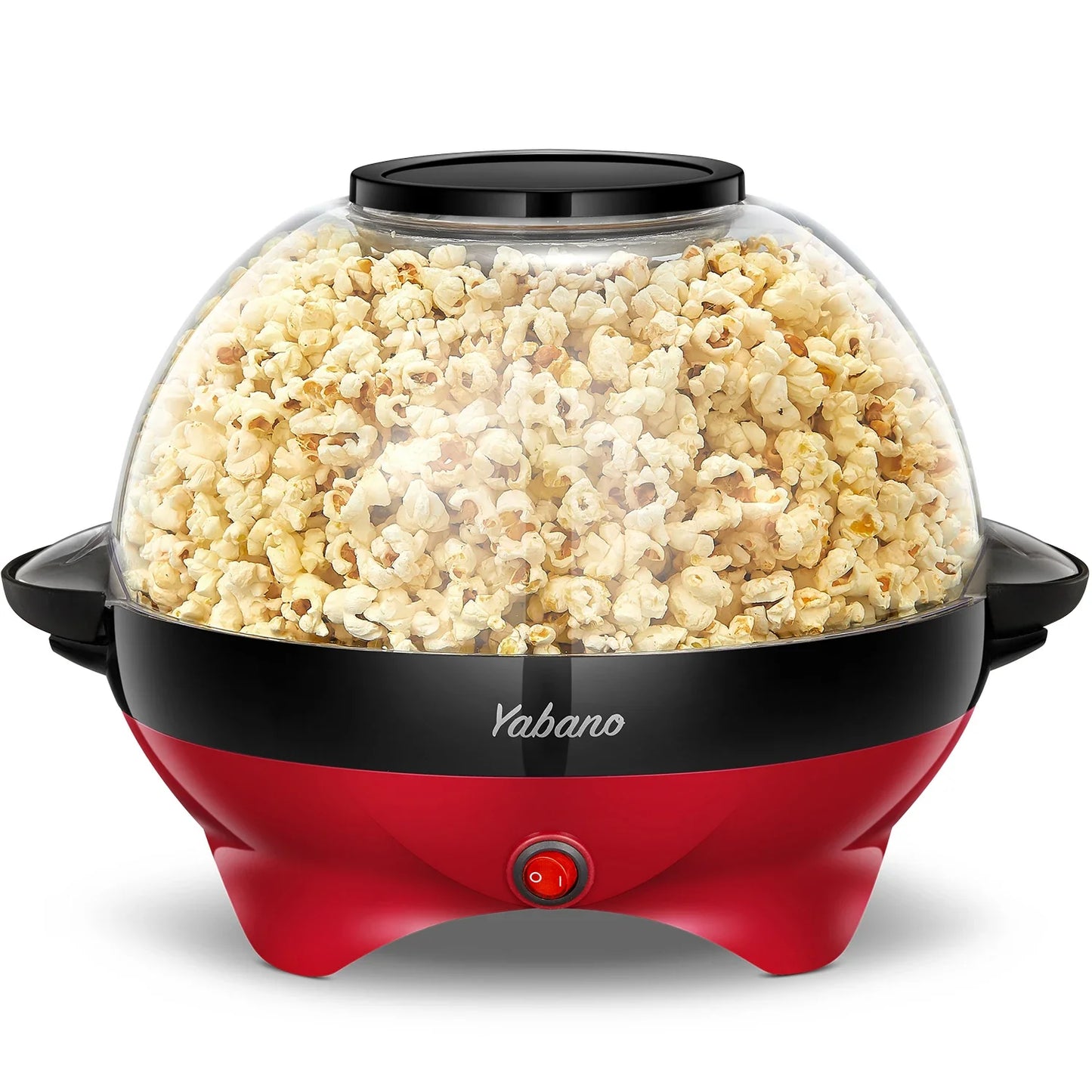 6-Quart Electric Popcorn Maker with Nonstick Plate & Quick-Heat Stirring – Cool Touch Handles