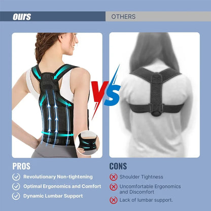 Adjustable Posture Corrector Back Brace – Orthopedic Spinal Support for Men & Women, Comfortable Upper Back Strap