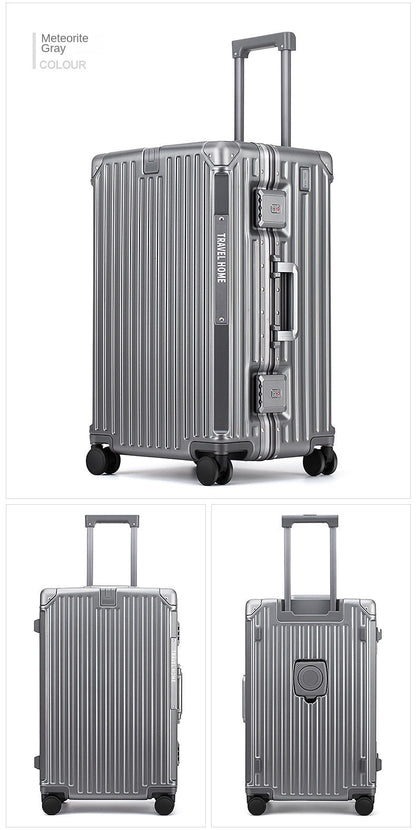 COLENARA Aluminum Frame Suitcase — High-Quality Large Capacity Trolley Travel Bag, 24", 26", 28", 30" Rolling Luggage
